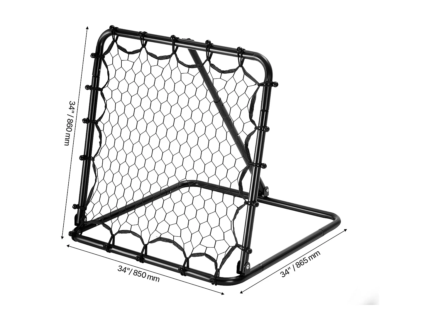 Filet de Rebond de Football SucceBuy Filet de Rebond de Soccer 86 x 86 cm Cadeau d'Entraînement Portable pour Tous