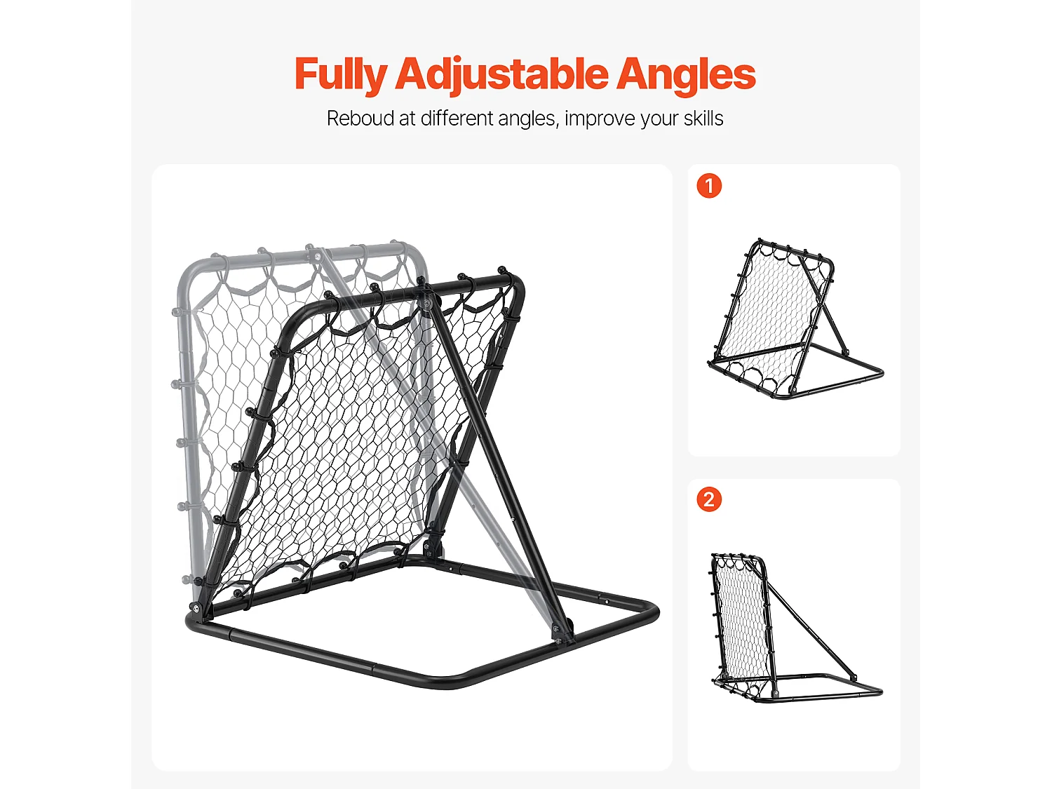 Filet de Rebond de Football SucceBuy Filet de Rebond de Soccer 86 x 86 cm Cadeau d'Entraînement Portable pour Tous