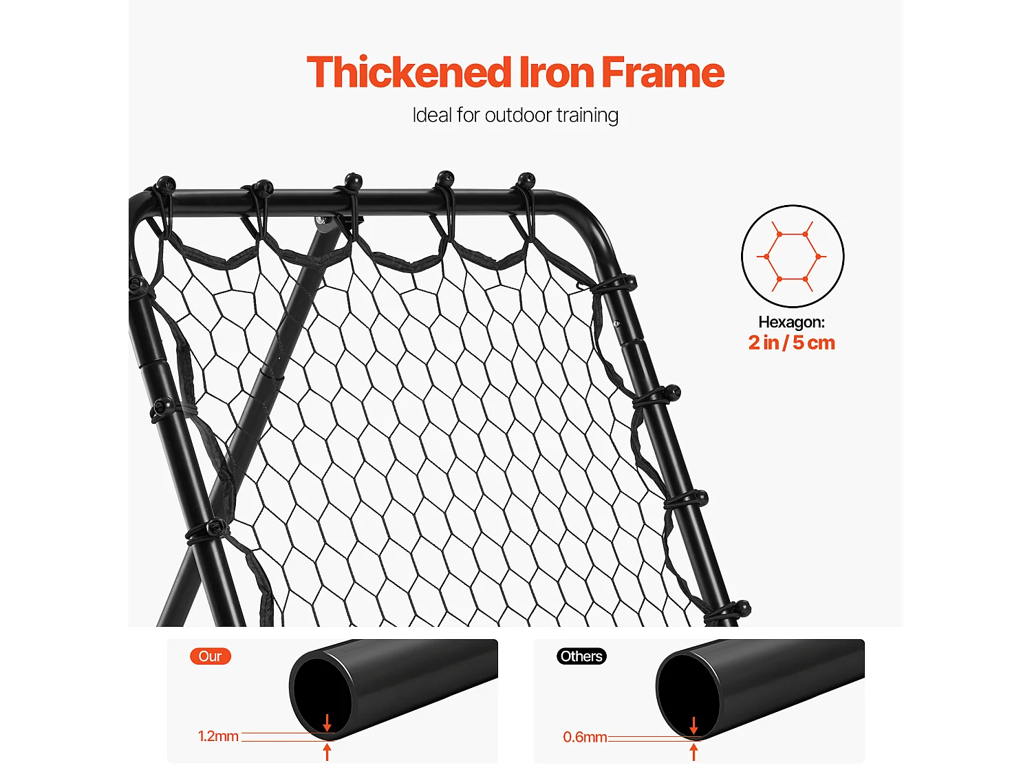 Filet de Rebond de Football SucceBuy Filet de Rebond de Soccer 86 x 86 cm Cadeau d'Entraînement Portable pour Tous