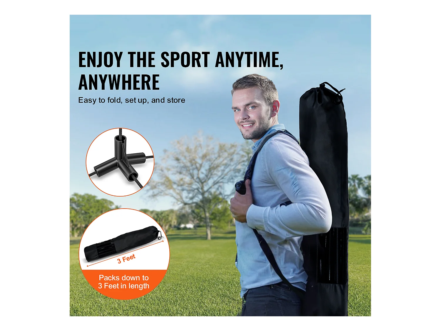 Filet de Badminton, SucceBuy Ensemble de Filet de Badminton de 3,02 m, Filet Multisports Portable, Réglable pour Jouer en Plein Air