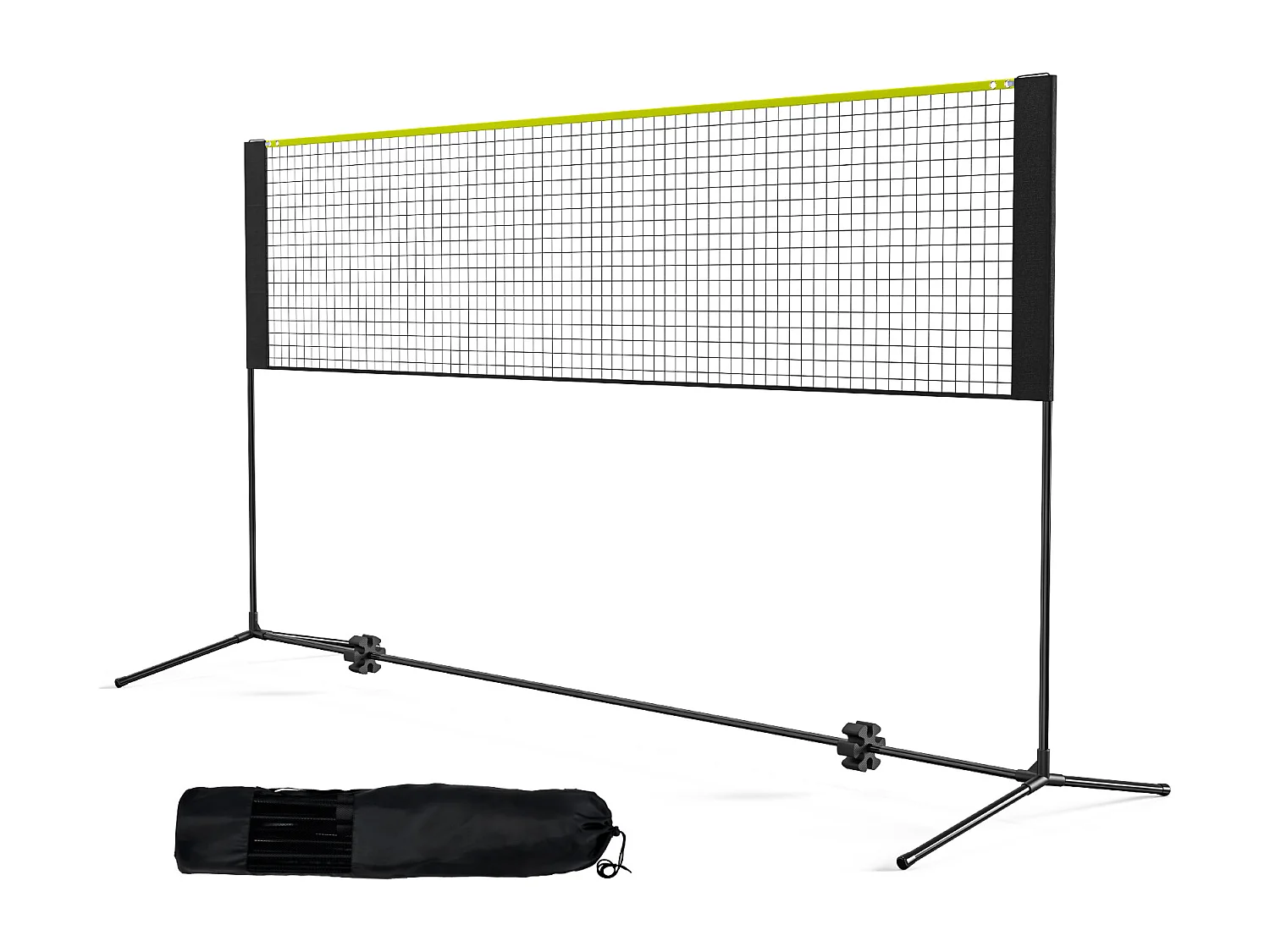 Filet de Badminton, SucceBuy Ensemble de Filet de Badminton de 3,02 m, Filet Multisports Portable, Réglable pour Jouer en Plein Air