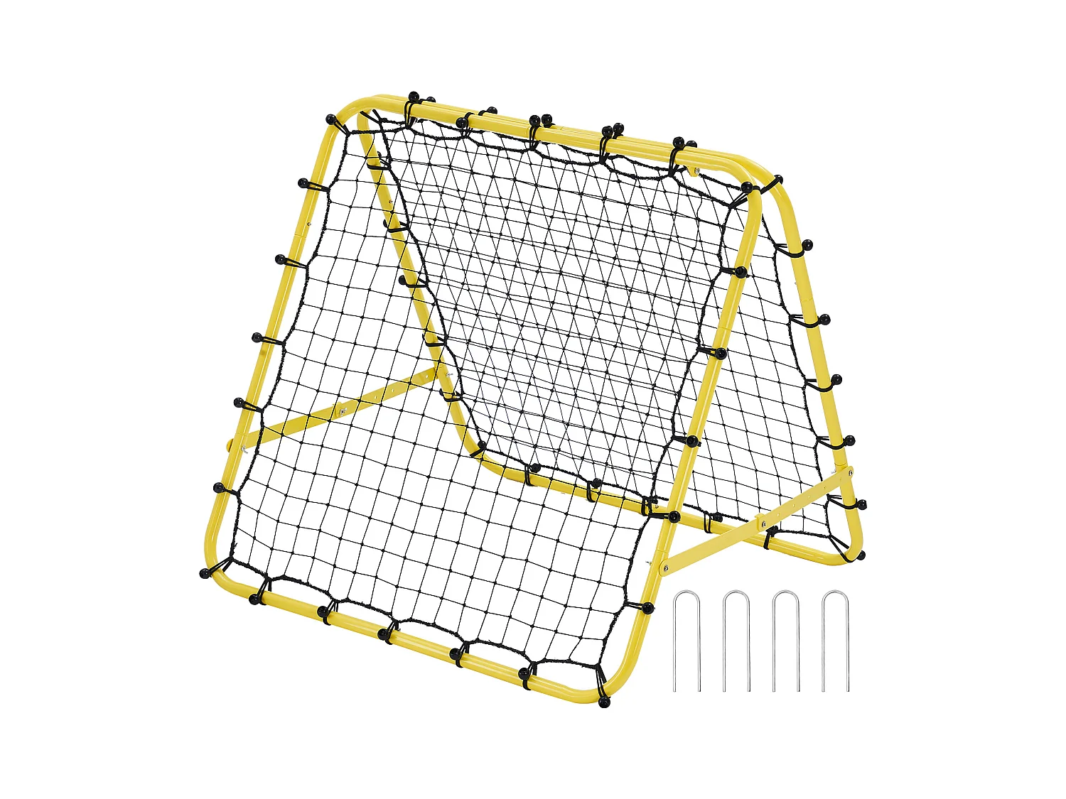 Siatka do Odbijania Piłki Nożnej SucceBuy Soccer Rebound Net 114 x 89 x 94 cm Przenośny Prezent Treningowy dla Każdego