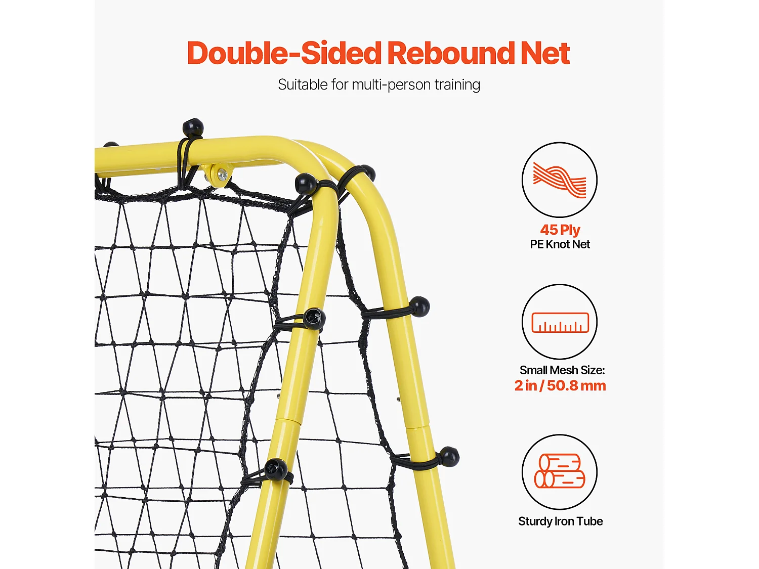 Red de Rebote de Fútbol SucceBuy Red de Rebote de 114 x 89 x 94 cm, Regalo de Entrenamiento Portátil para Todos