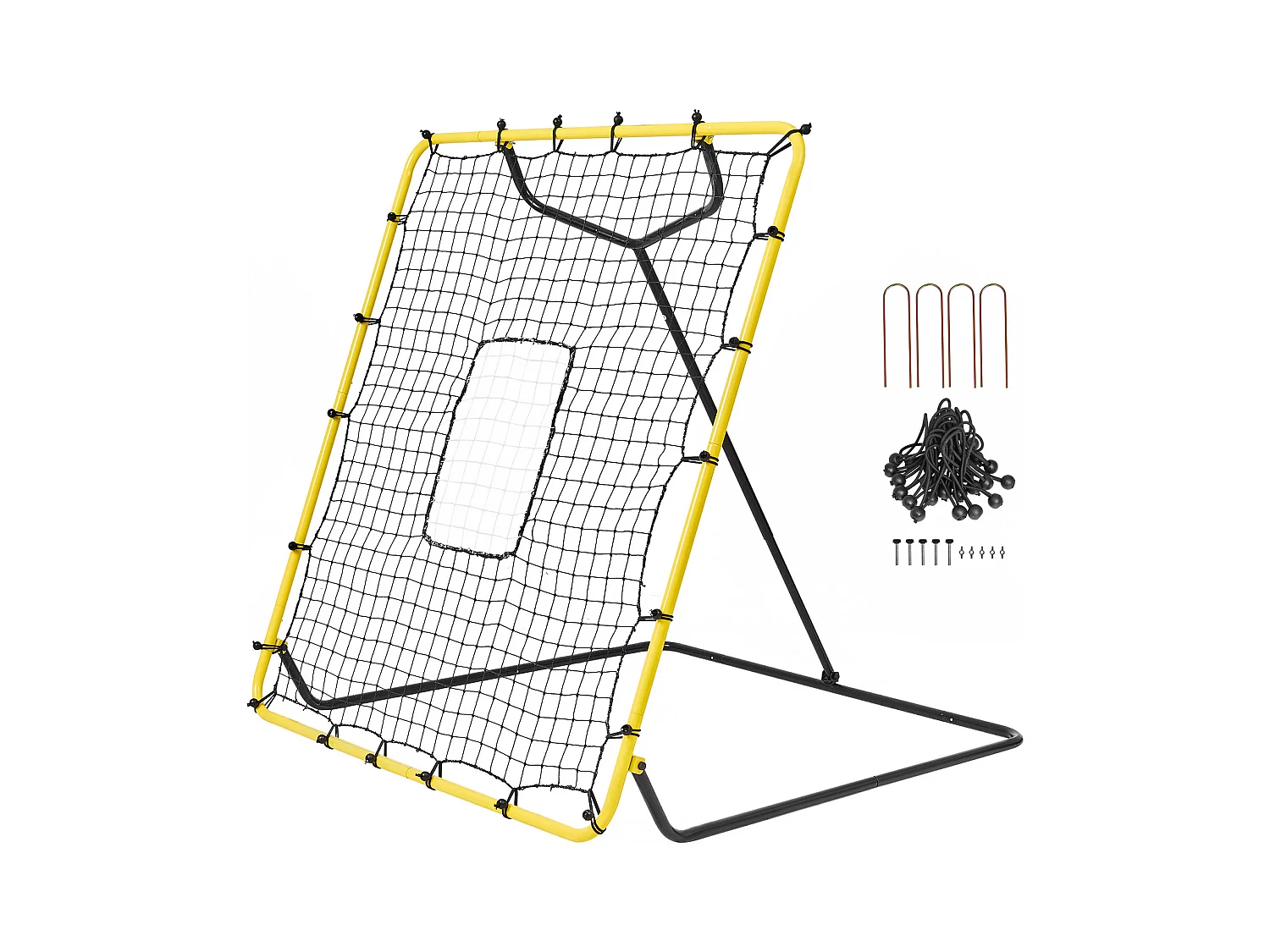 Siatka Odbijająca do Baseballu SucceBuy i Softbola, 122 x 137 cm, z Regulowanymi Kątami, do Treningu Rzutów i Rzutów z Ziemi