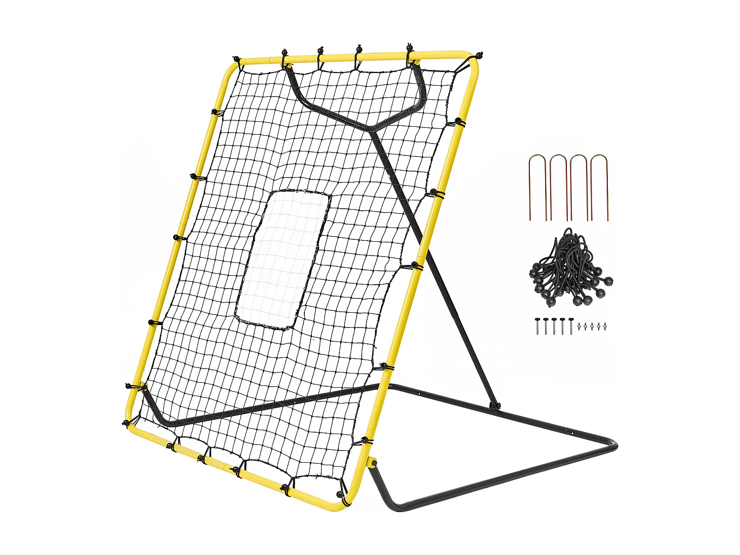 Filet de Rebond SucceBuy pour Baseball et Softball, 122 x 137 cm, avec Angles Réglables, pour l'Entraînement au Terrain et au Lancer
