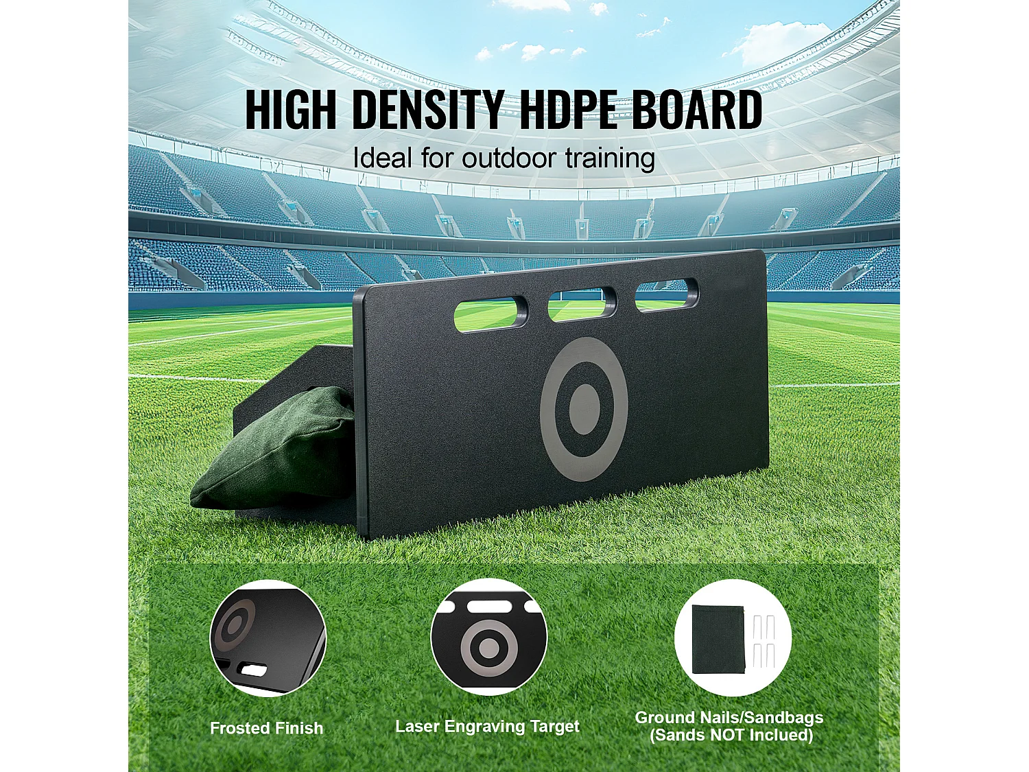 Filet de Rebond de Football SucceBuy Planche de Rebond de Soccer 81 x 30 cm, Mur Portable avec 2 Angles Réglables