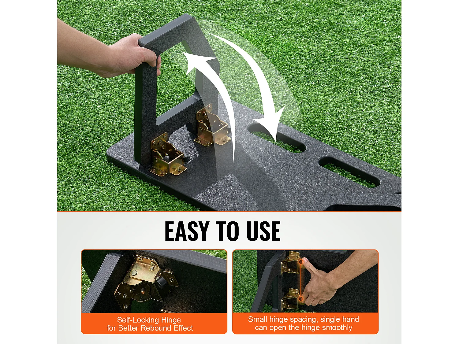 Filet de Rebond de Football SucceBuy Planche de Rebond de Soccer 81 x 30 cm, Mur Portable avec 2 Angles Réglables