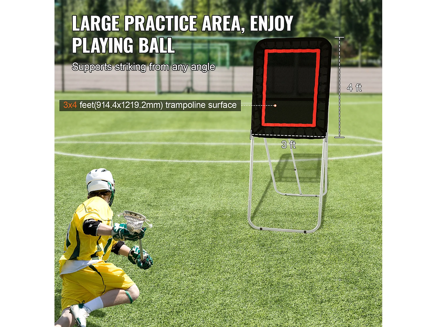 Filet de Rebond de Baseball SucceBuy, Filet de Rebond de Softball Réglable, 91 x 122 cm