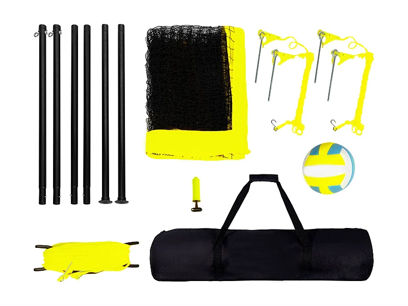 Filet de Volley-Ball SucceBuy Portable D'extérieur de Système, avec Poteaux à Hauteur Réglable, sac de Transport pour Jardin, Plage, Pelouse