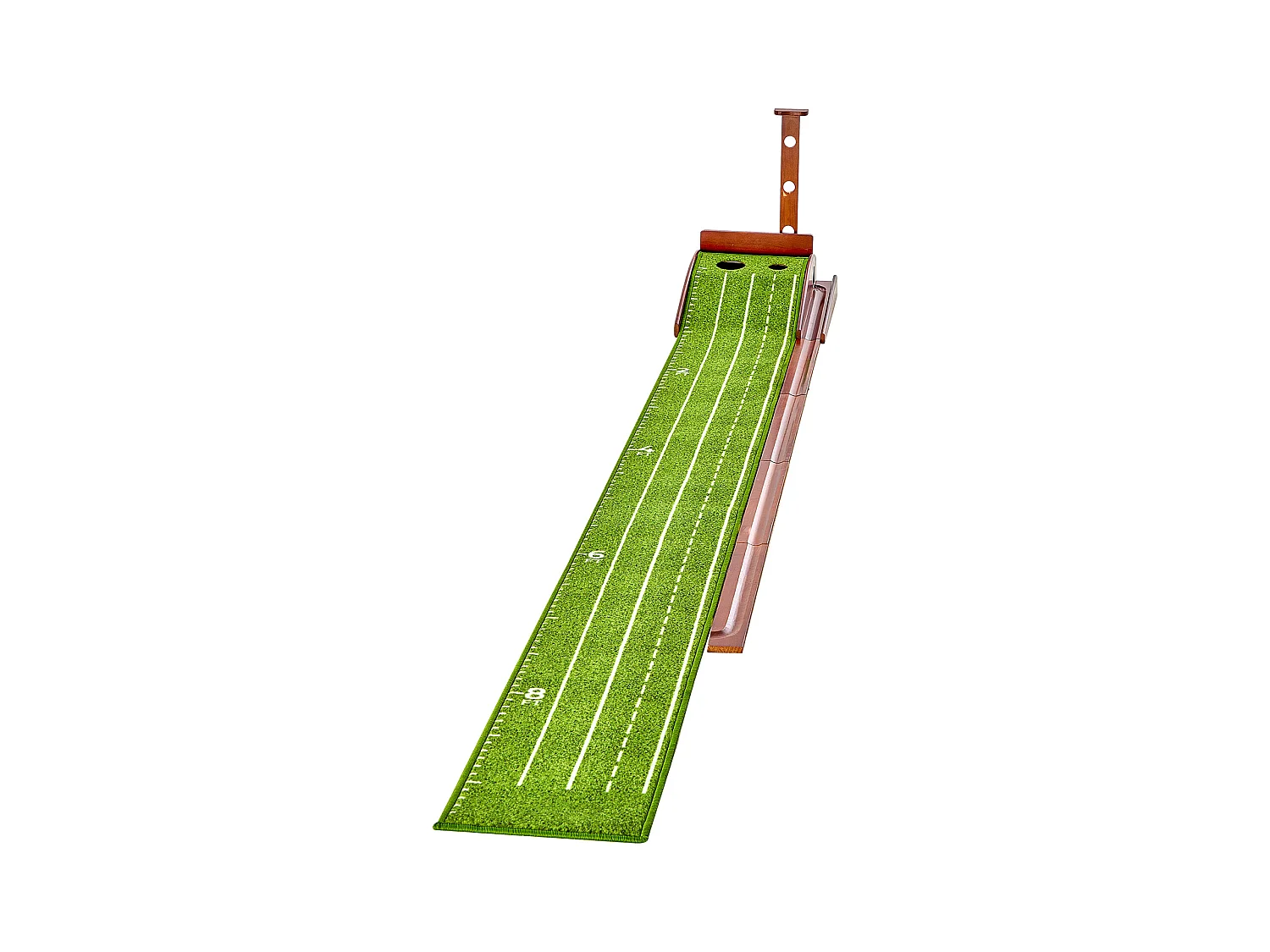 Mata Golfowa SucceBuy 2 Dołki do Treningu we Wnętrzach, Automatyczny Powrót Piłki, Poradnik Wyrównania, Mini Zestaw Golfowy z 3 Piłkami