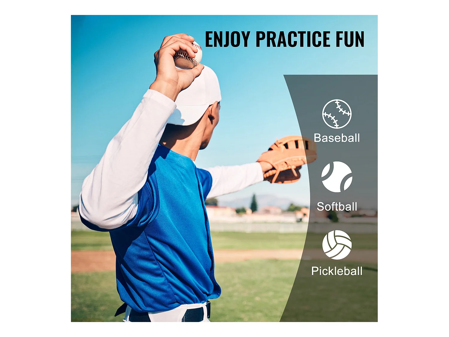 Filet d'Entraînement de Baseball SucceBuy, 69 x 71 cm, Filet de Lancer de Softball de Baseball à 9 Troux, Adapté aux Jeunes et aux Adultes