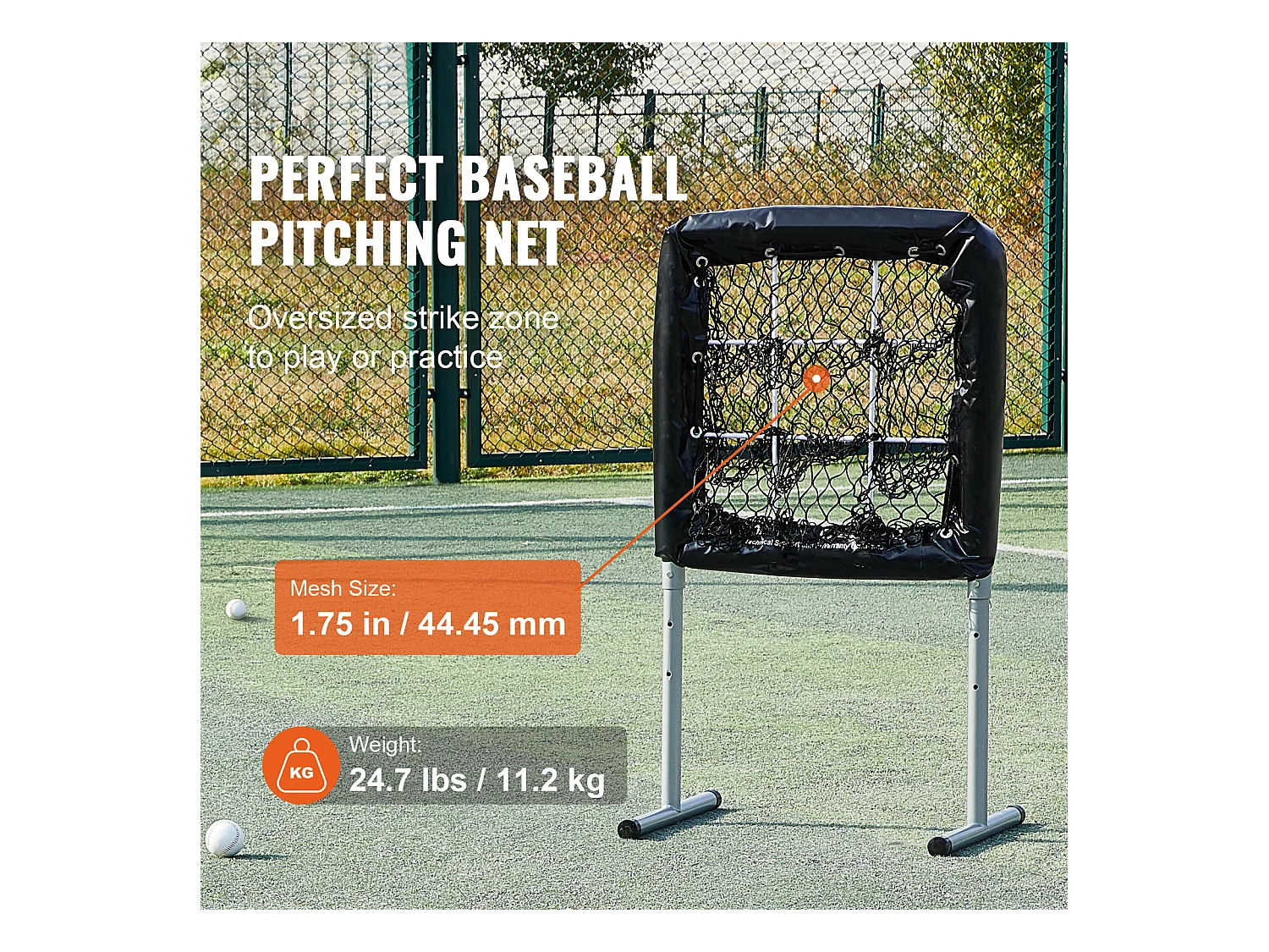 Filet d'Entraînement de Baseball SucceBuy, 69 x 71 cm, Filet de Lancer de Softball de Baseball à 9 Troux, Adapté aux Jeunes et aux Adultes