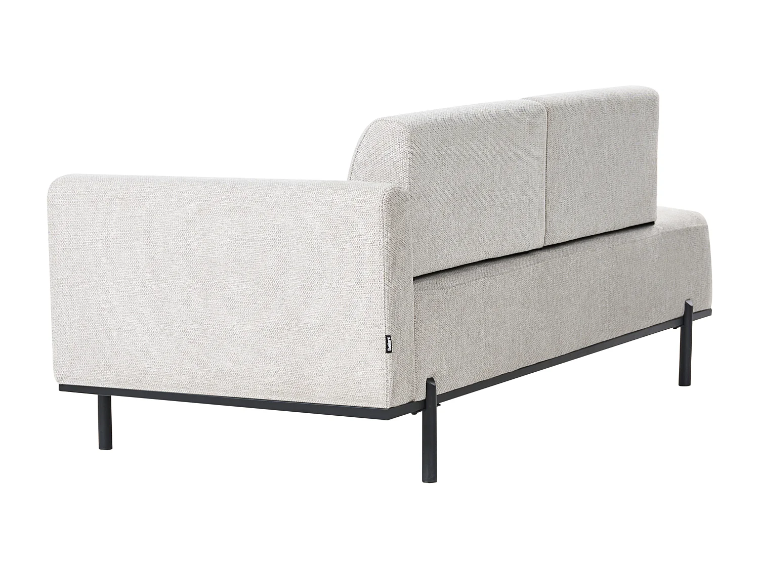 Chaise longue SAVASSE Lin synthétique Gris clair