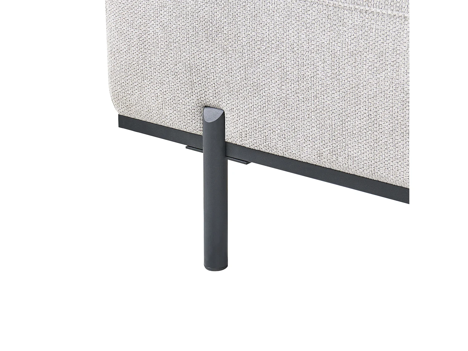 Chaise longue SAVASSE Lin synthétique Gris clair