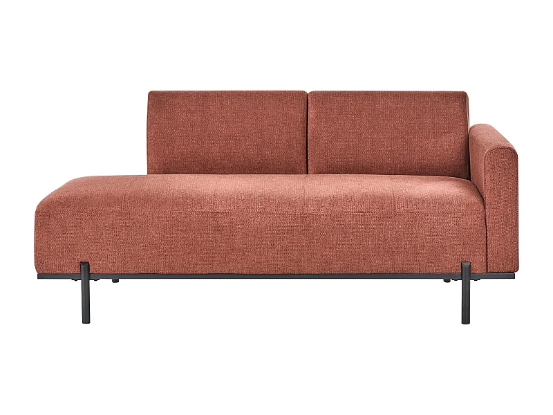 Chaise longue SAVASSE Lin synthétique Rouge clair