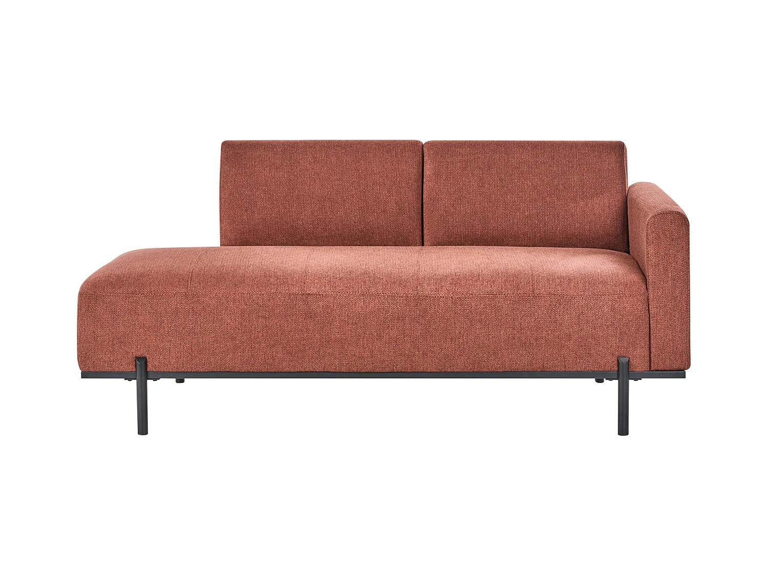 Chaise longue SAVASSE Lin synthétique Rouge clair