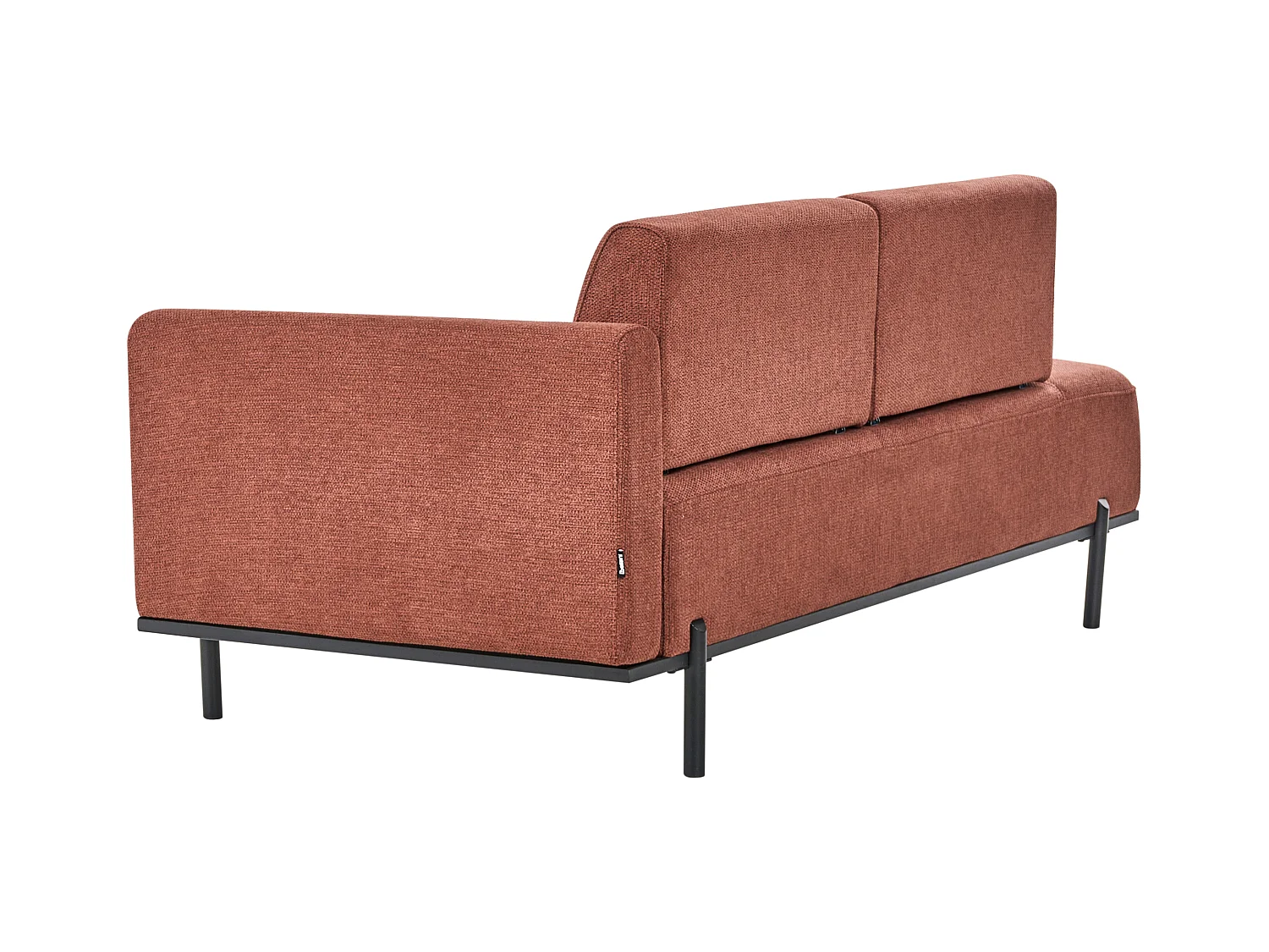 Chaise longue SAVASSE Lin synthétique Rouge clair