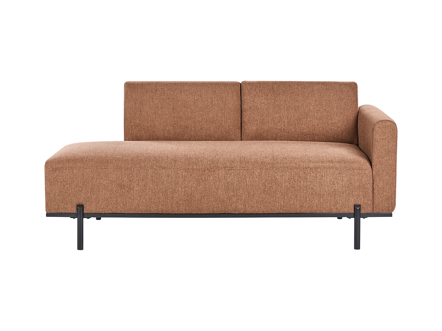 Chaise longue SAVASSE Lin synthétique Marron doré