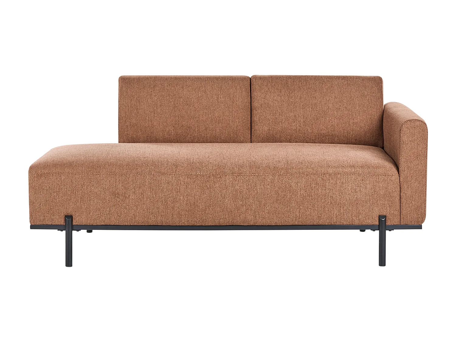 Chaise longue SAVASSE Lin synthétique Marron doré