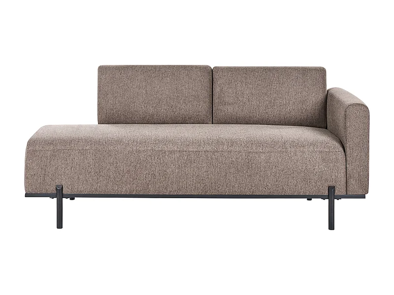 Chaise longue SAVASSE Lin synthétique Marron clair