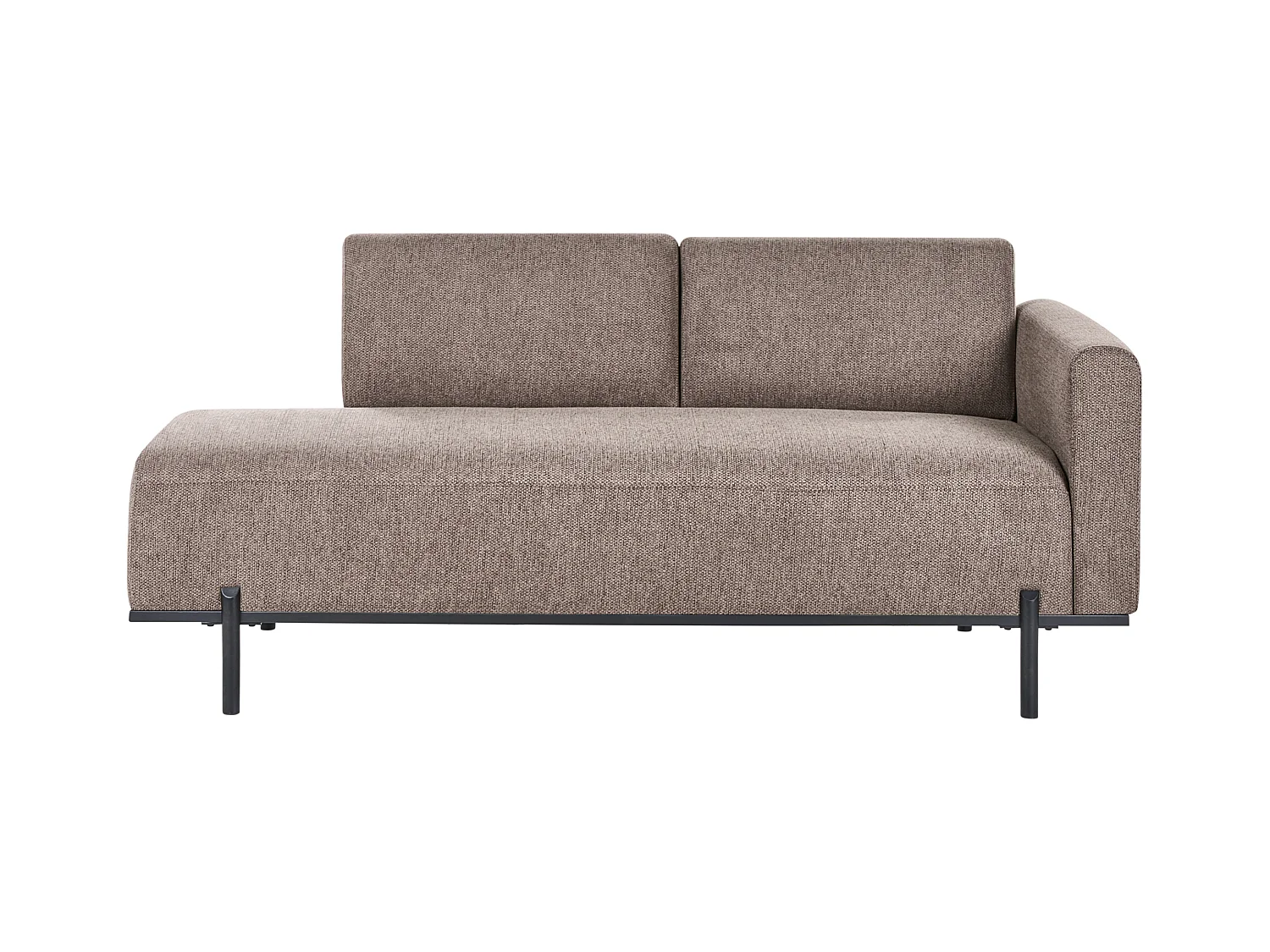 Chaise longue SAVASSE Lin synthétique Marron clair