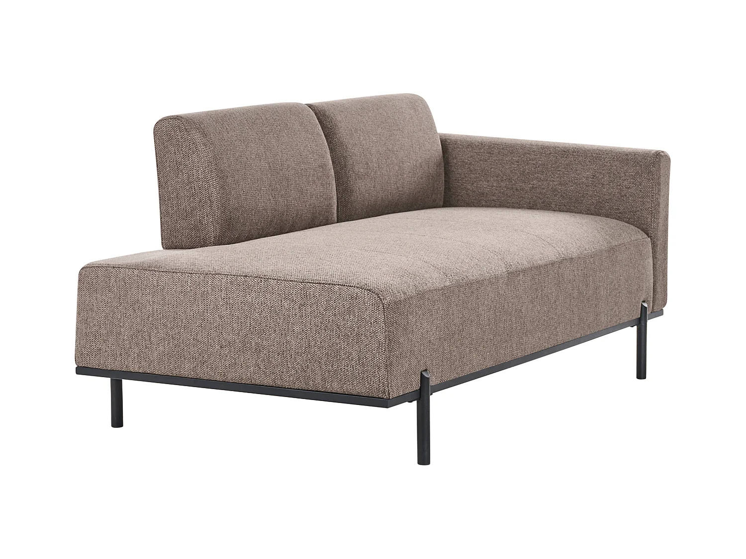 Chaise longue SAVASSE Lin synthétique Marron clair