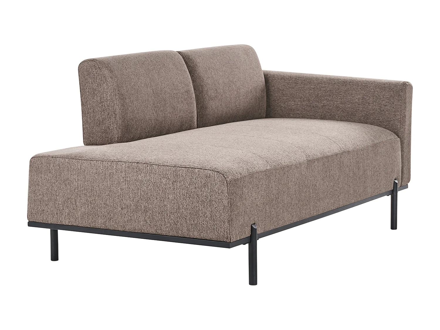 Chaise longue SAVASSE Lin synthétique Marron clair