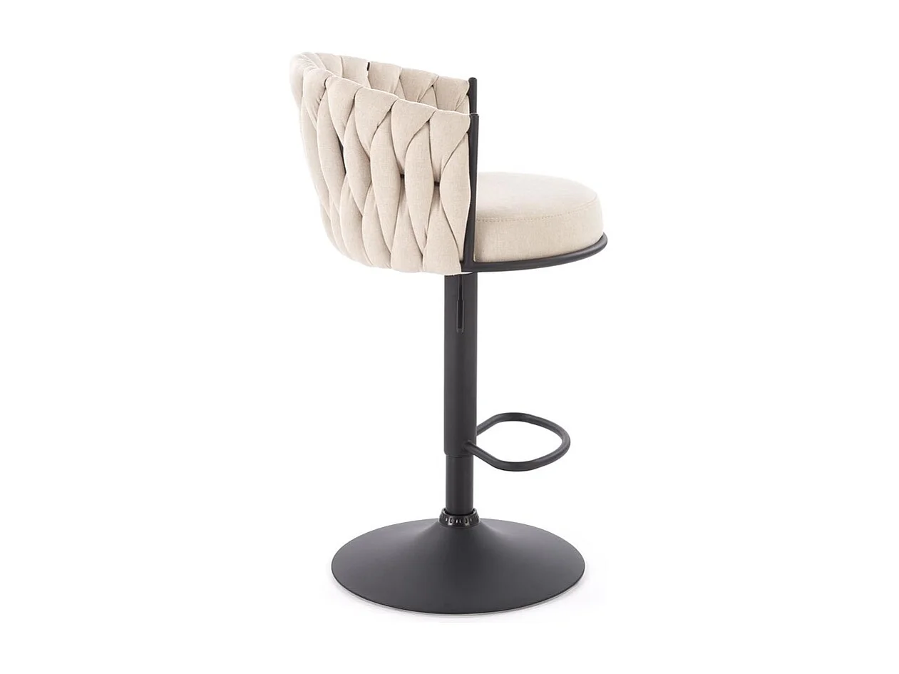 Sgabello da bar H125/rivestimento in tessuto/Beige