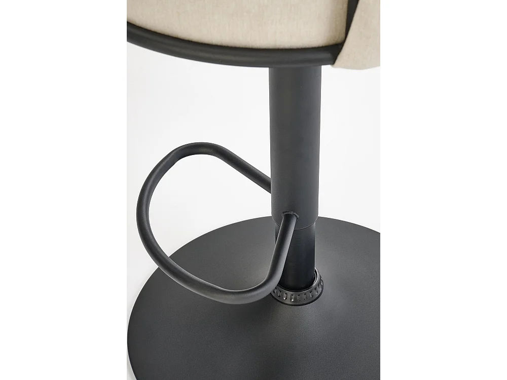 Sgabello da bar H125/rivestimento in tessuto/Beige