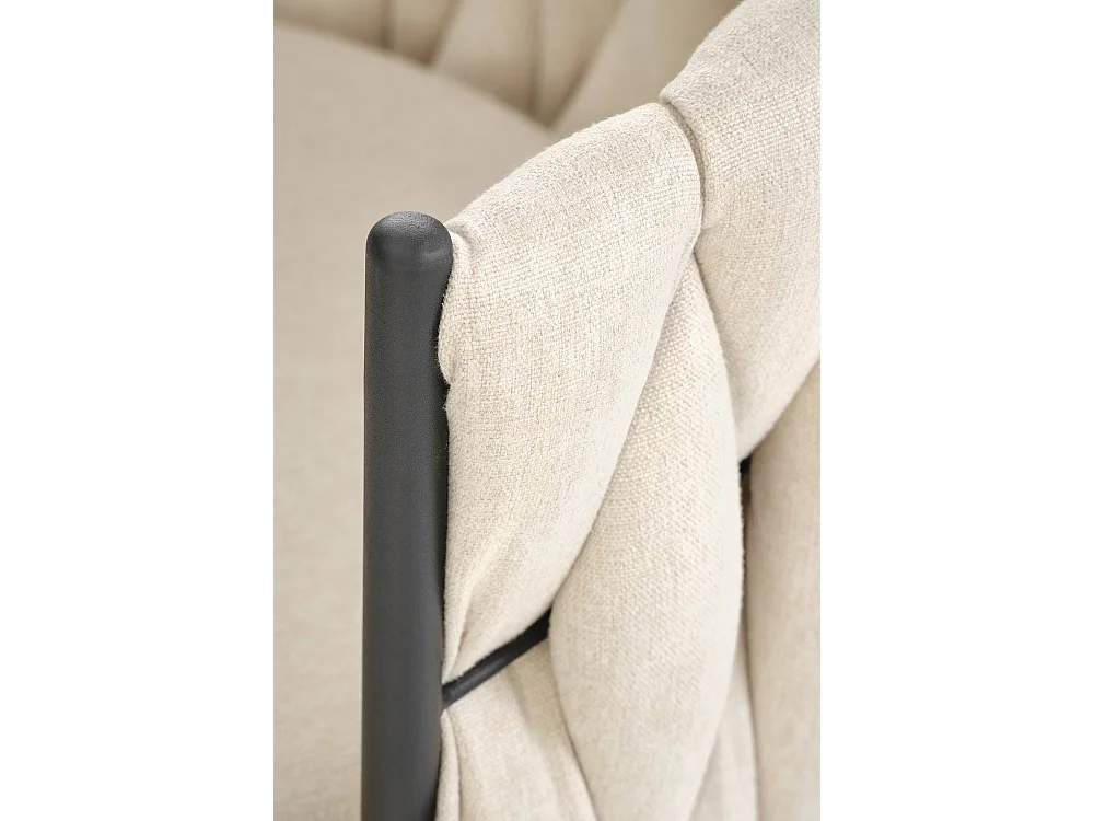 Sgabello da bar H125/rivestimento in tessuto/Beige