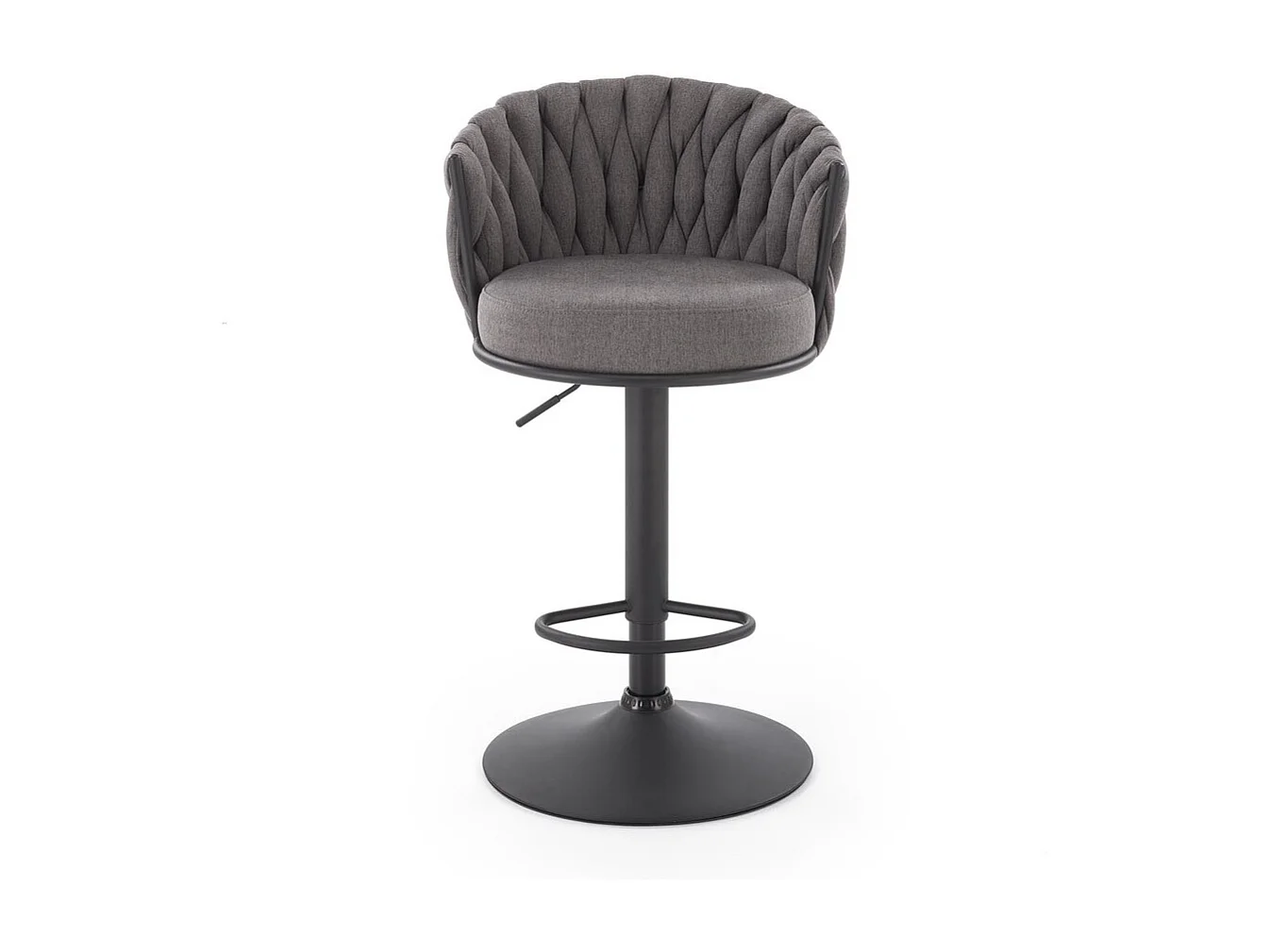 Sgabello da bar H125/rivestimento in tessuto/Grigio