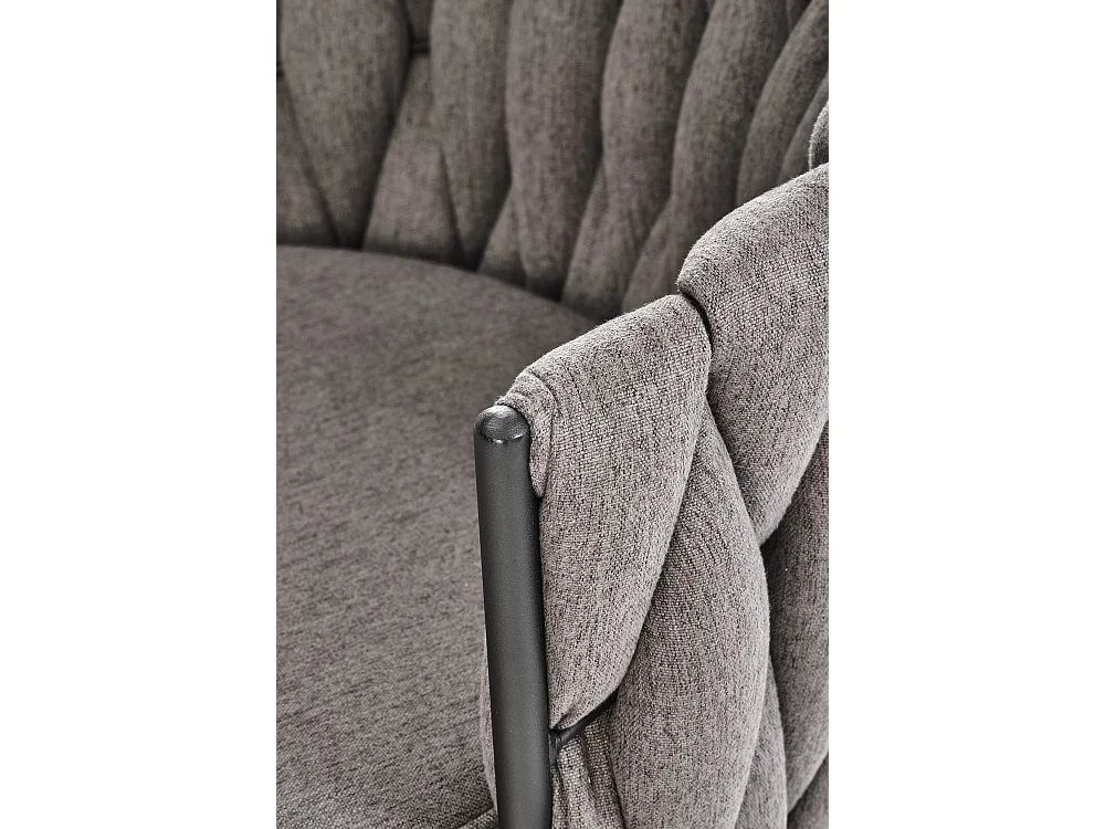 Barstuhl H125/Stoffbezug/Grau