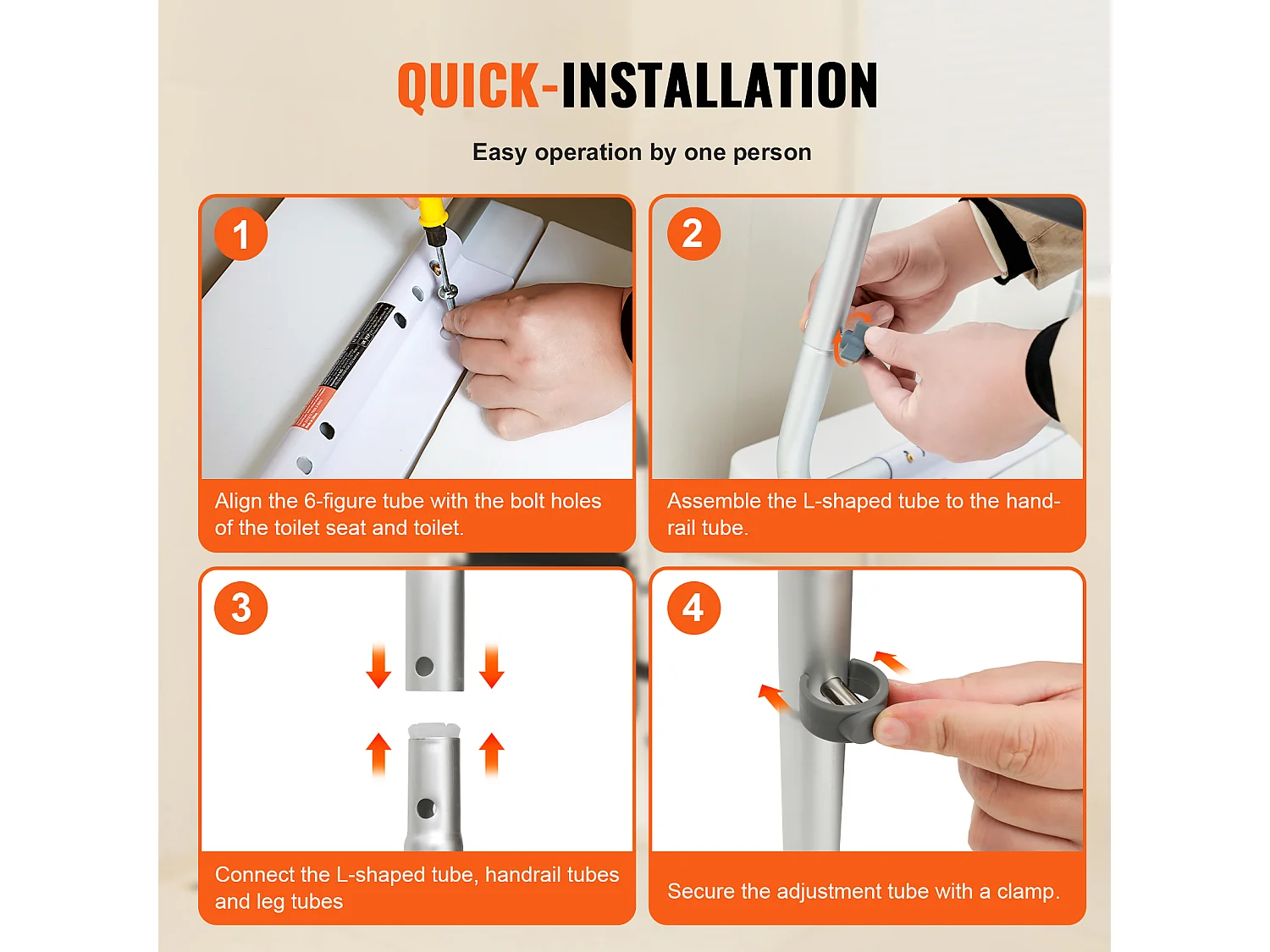 Barres d'Appui SucceBuy Réglables, Barres d'Appui avec Accoudoirs Rembourrés pour Personnes Âgées, Handicapées et Handicapées