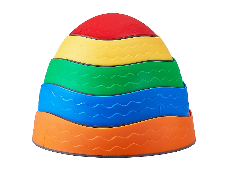 Pierres d'Équilibre Enfants, SucceBuy Kids Balance Stepping Stones, 5 Pièces Parcours d'Obstacles Sensoriel, Intérieur/Extérieur