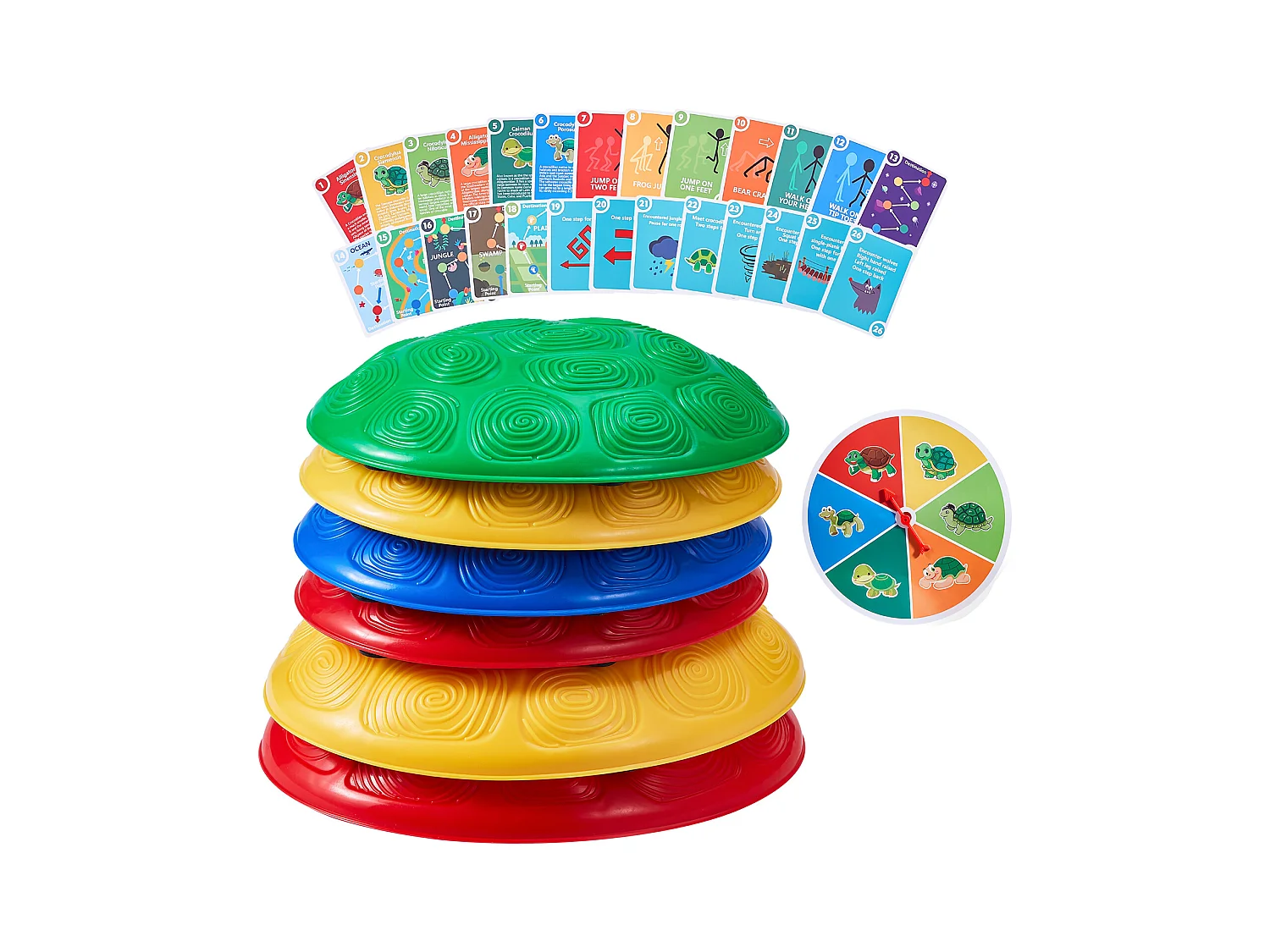 Pierres d'Équilibre Enfants, SucceBuy Kids Balance Stepping Stones Lot de 6 Pierres de Jeu d'Intérieur et d'Extérieur