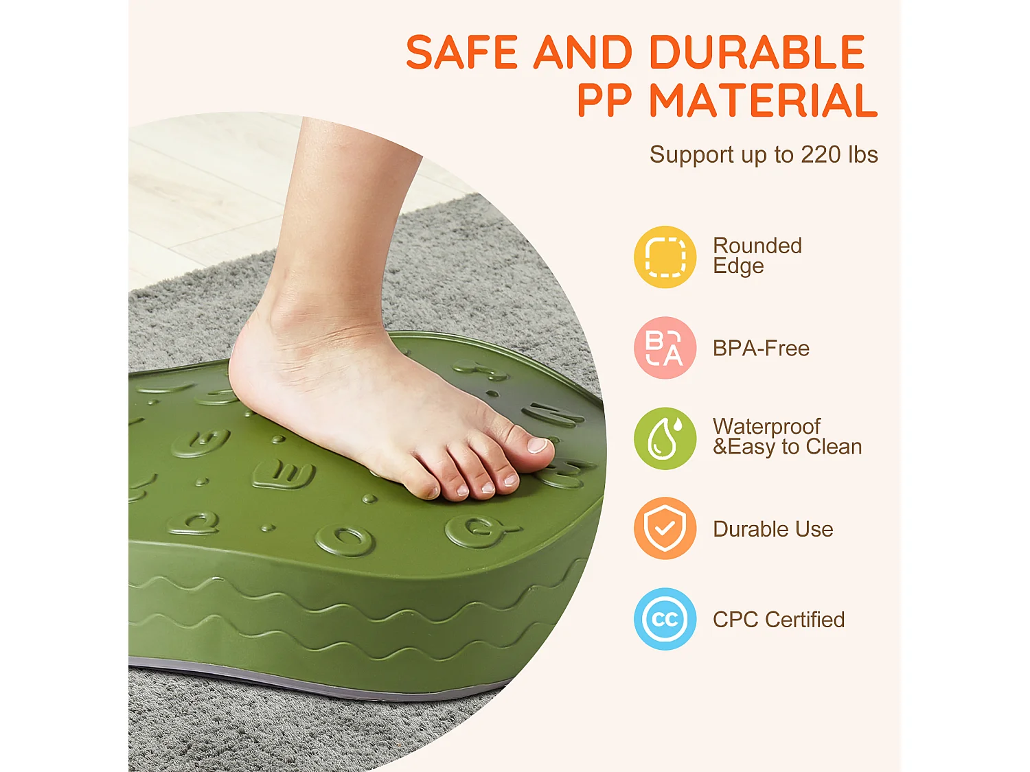 Pierres d'Équilibre Enfants, SucceBuy Kids Balance Stepping Stones 6 Pièces pour Intérieur et Extérieur