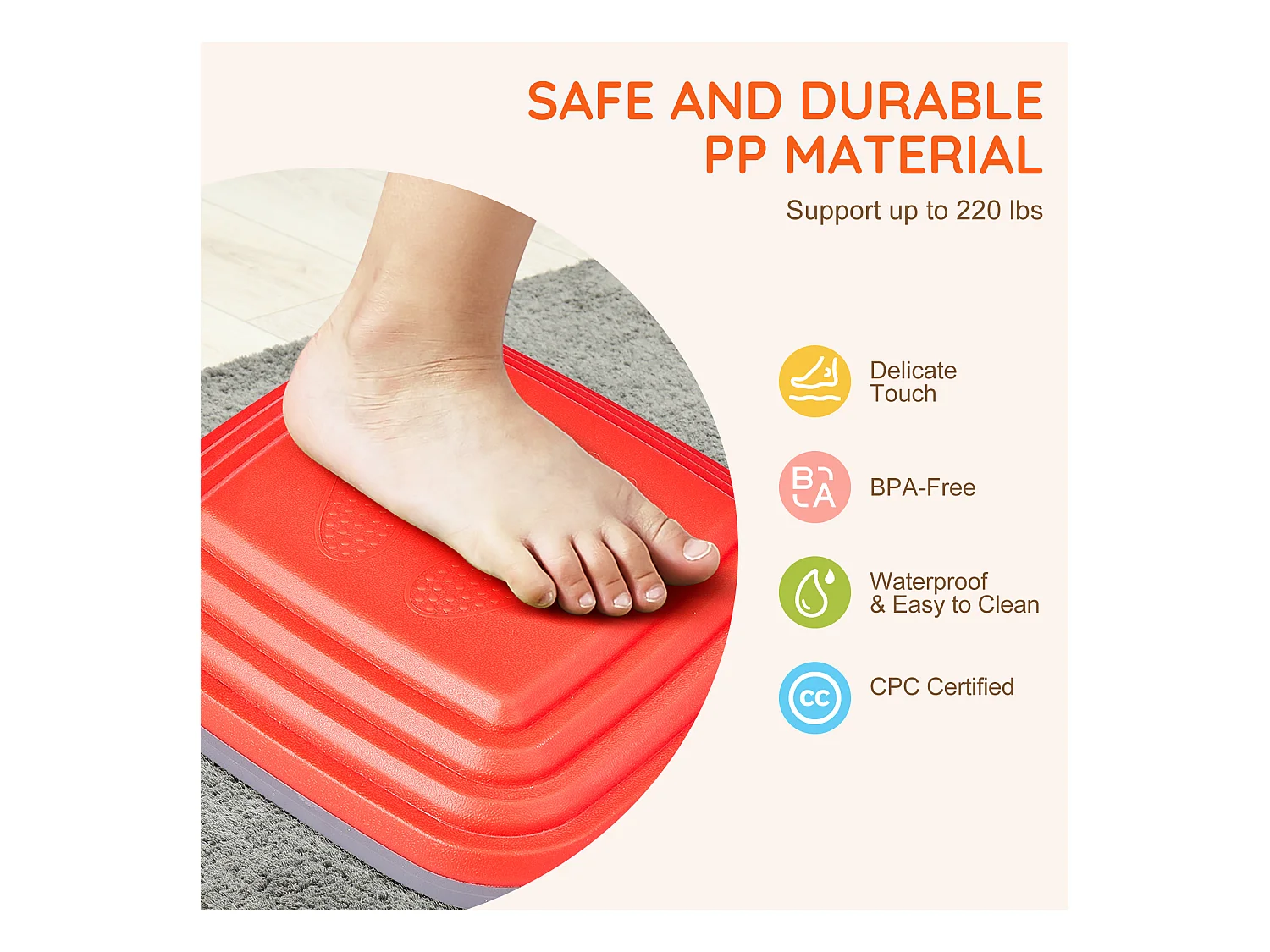 Pierres d'Équilibre Enfants, SucceBuy Lot de 10 Pierres d'Équilibre pour Enfants, pour Parcours d'Obstacles Intérieur et Extérieur