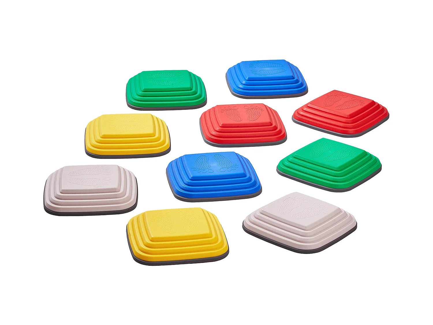 Pierres d'Équilibre Enfants, SucceBuy Lot de 10 Pierres d'Équilibre pour Enfants, pour Parcours d'Obstacles Intérieur et Extérieur