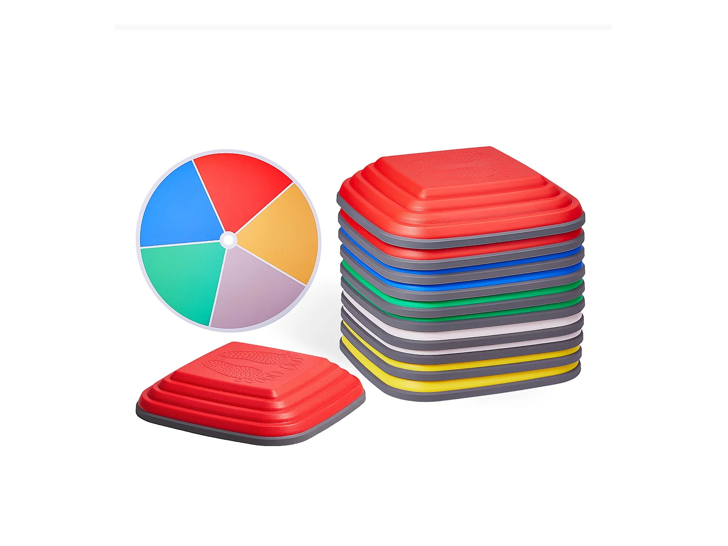 Pierres d'Équilibre Enfants, SucceBuy Lot de 10 Pierres d'Équilibre pour Enfants, pour Parcours d'Obstacles Intérieur et Extérieur