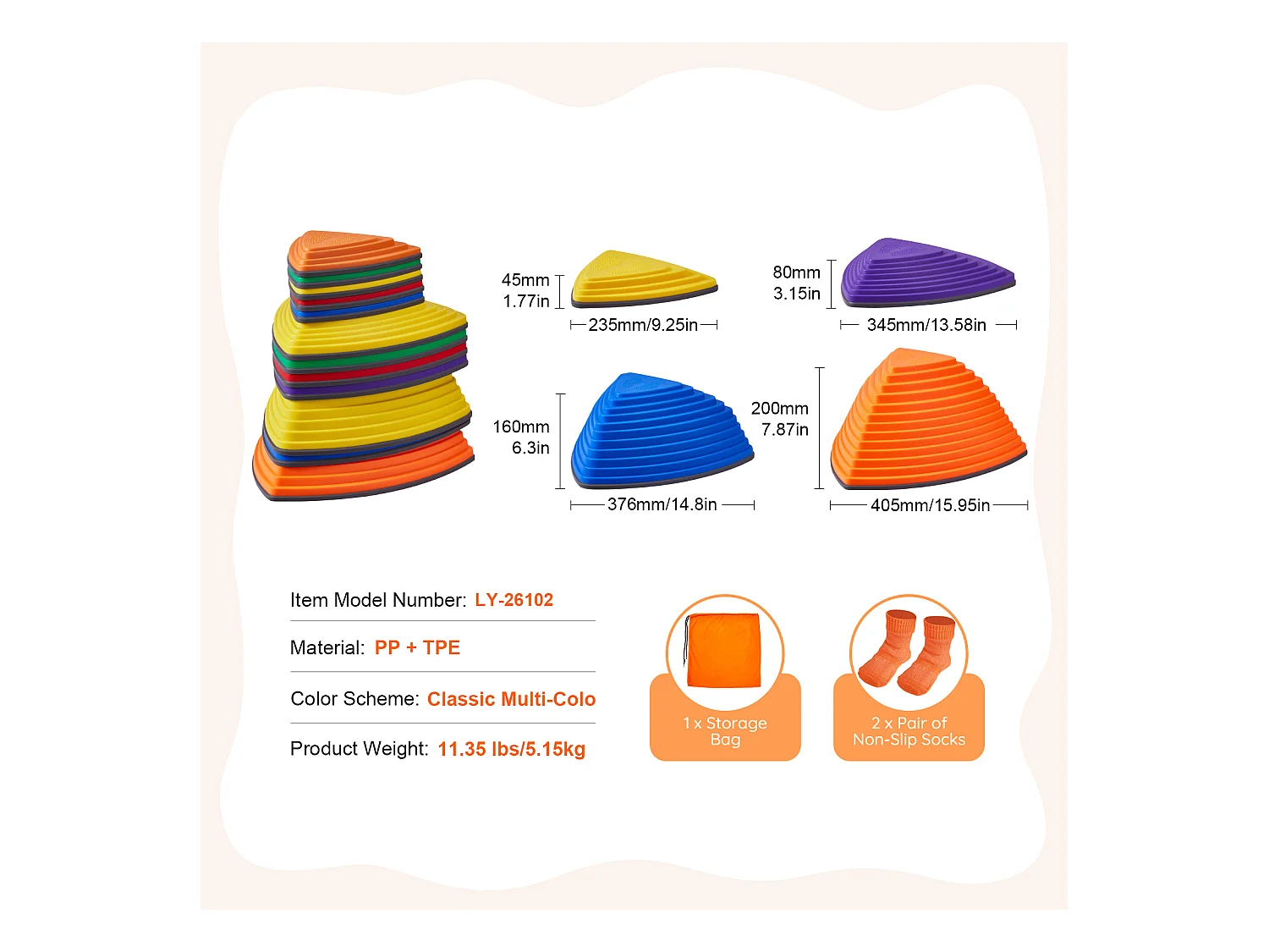 Pierres d'Équilibre Enfants, SucceBuy Kids Balance Stepping Stones 12 Pièces pour Intérieur et Extérieur