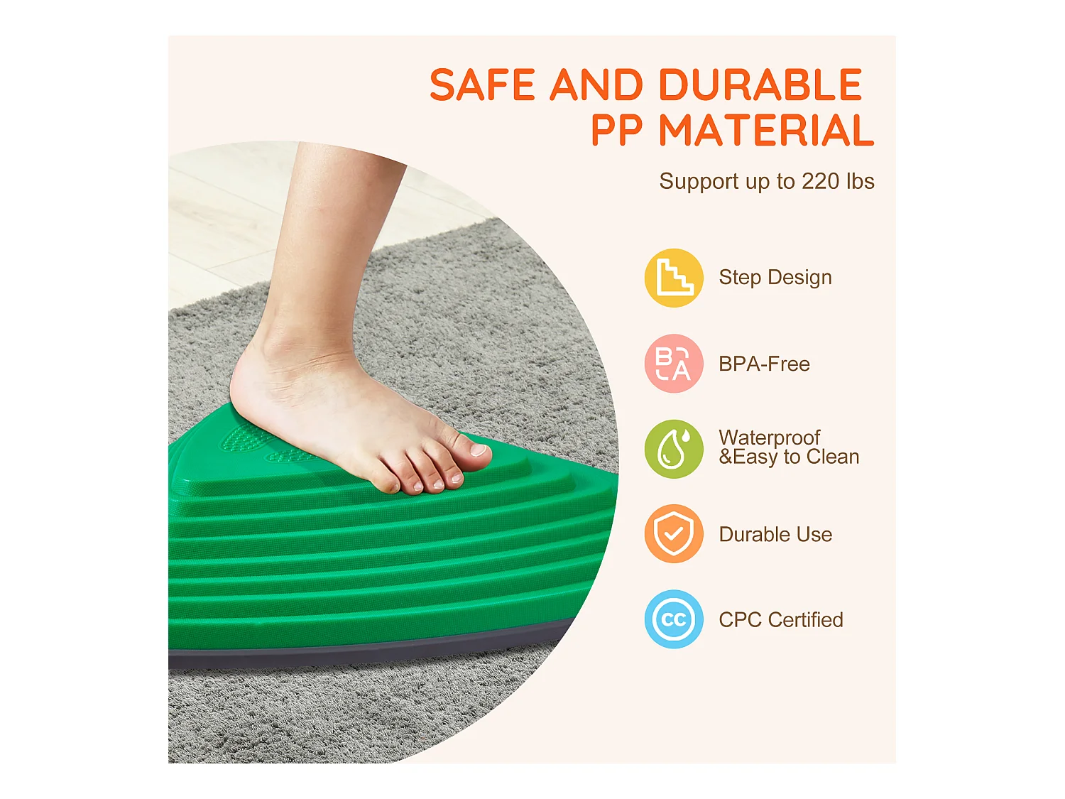 Pierres d'Équilibre Enfants, SucceBuy Kids Balance Stepping Stones 12 Pièces pour Intérieur et Extérieur