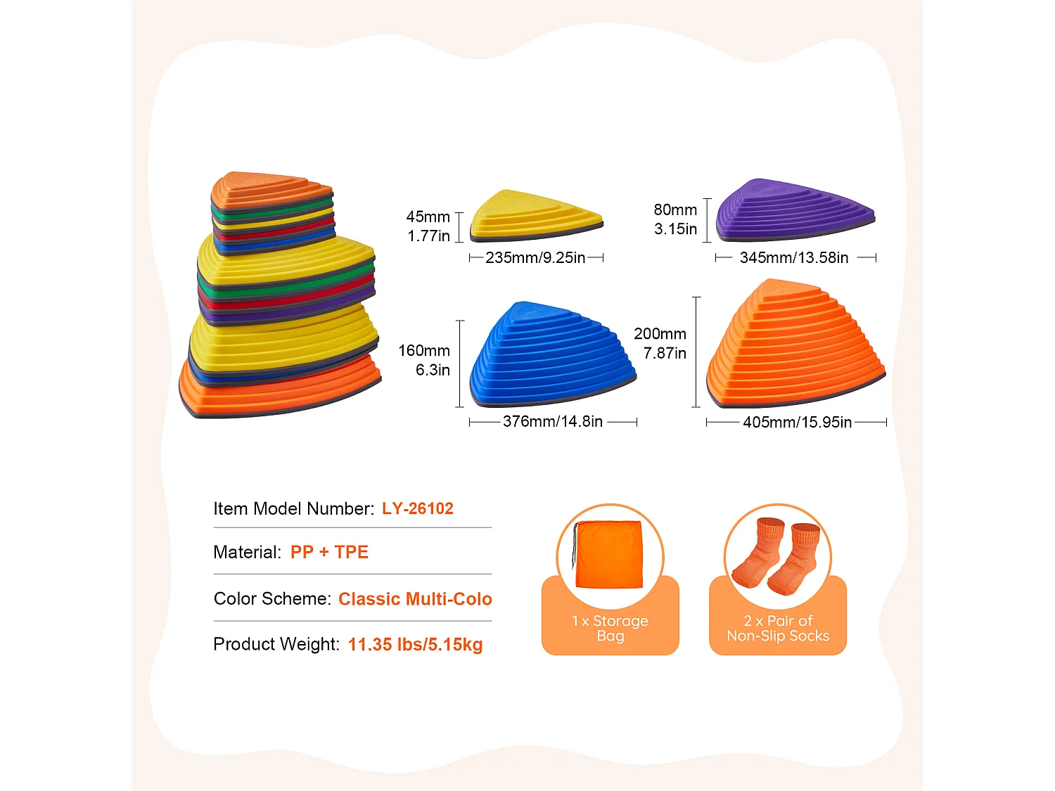 Pierres d'Équilibre Enfants, SucceBuy Kids Balance Stepping Stones 12 Pièces pour Intérieur et Extérieur