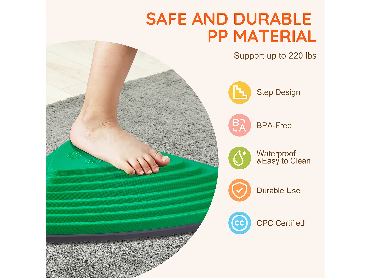 Pierres d'Équilibre Enfants, SucceBuy Kids Balance Stepping Stones 12 Pièces pour Intérieur et Extérieur