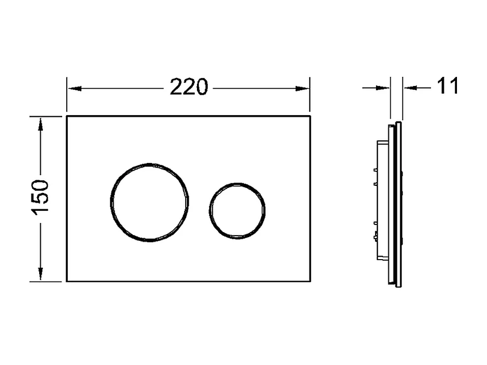 Pack WC : élément de pré-montage TECEbase + WC Rolo noir + tapis d'isolation acoustique + plaque de commande en blanc