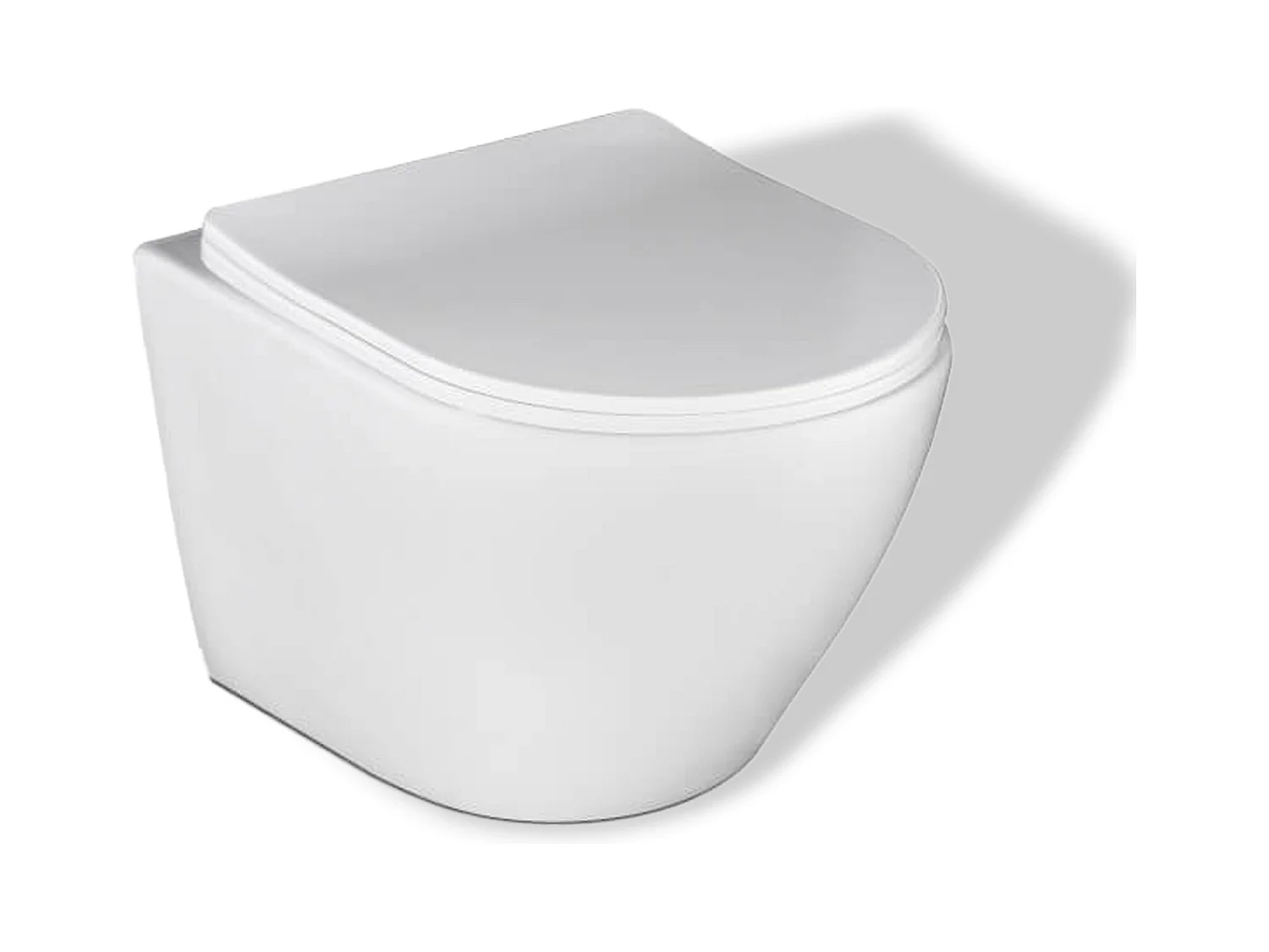 Pack WC : élément de pré-montage Duofix + WC Slim Soft-Close Desna blanc + tapis d'isolation acoustique + plaque de commande en noir