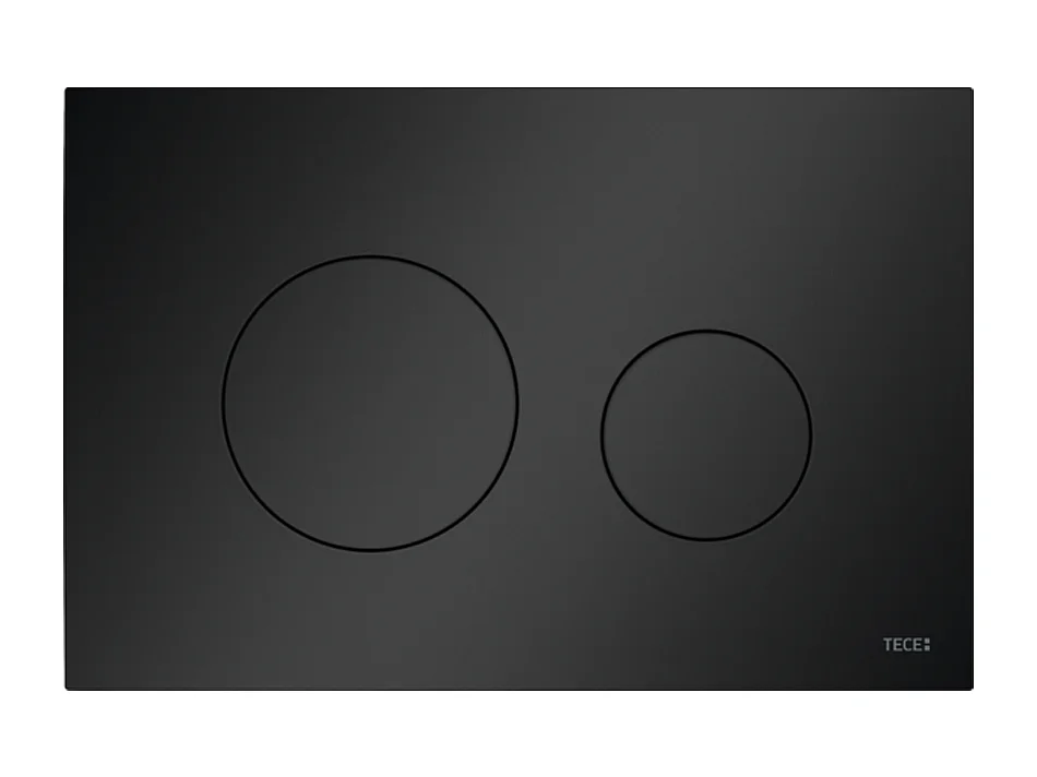 Pack WC : élément de pré-montage TECEbase + WC Rolo blanc + tapis d'isolation acoustique + plaque de commande en noir