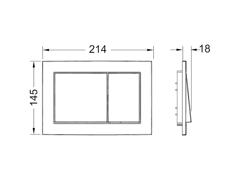 Pack WC : élément de pré-montage TECEbase + WC Rolo noir + tapis d'isolation acoustique + plaque de commande en noir