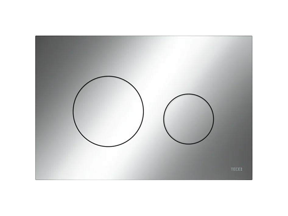 Pack WC : élément de pré-montage TECEbase + WC Rolo blanc + tapis d'isolation acoustique + plaque de commande en chrome