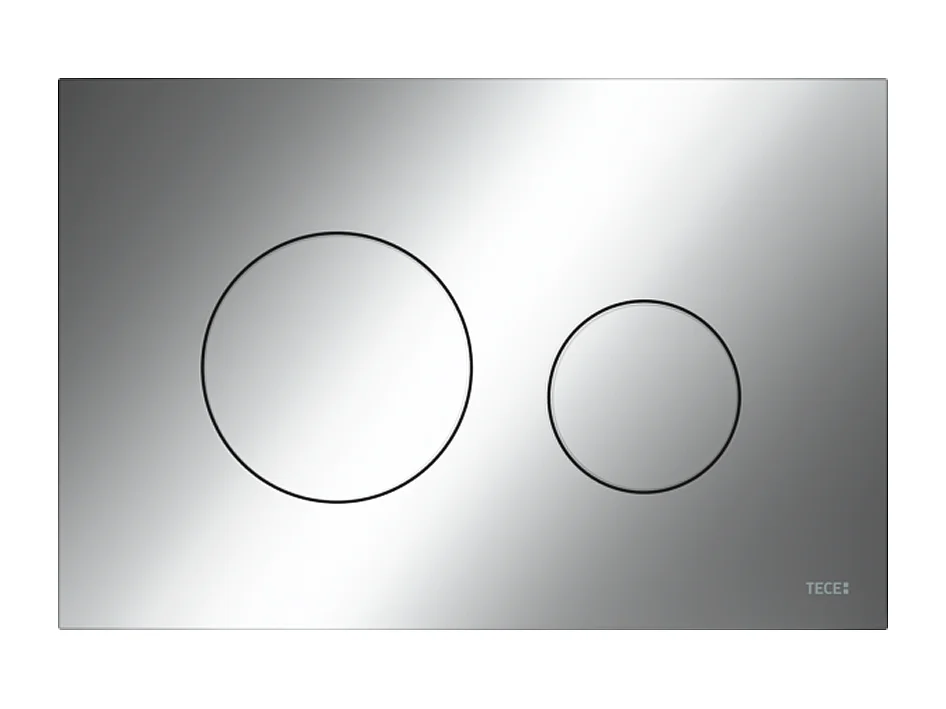 Pack WC : élément de pré-montage TECEbase + WC Rolo blanc + tapis d'isolation acoustique + plaque de commande en chrome