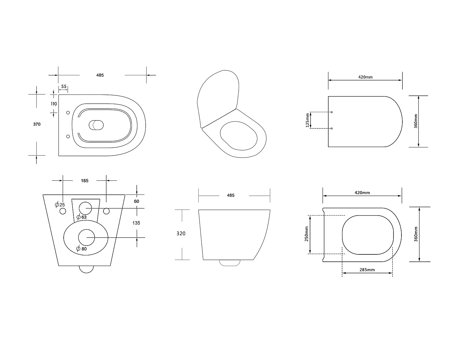 Pack WC : élément de pré-montage TECEbase + WC Rolo blanc + tapis d'isolation acoustique + plaque de commande en blanc